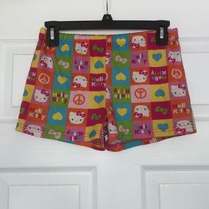 Girls Small Hello Kitty Pajama Shorts | Multicolored Pattern